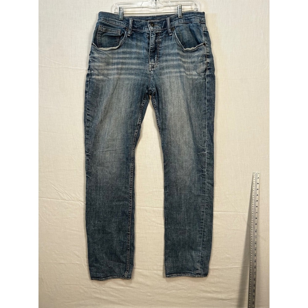 BKE Jake Straight Mens Blue Denim Jeans Medium Wash 36x34 ABS16727